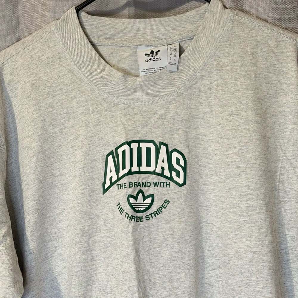Adidas Originals Varsity Loose Tee Grey Short Sleeve T-Shirt